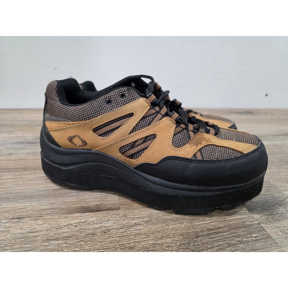 Apex Men's V751 Hiker Size 10 X-Wide Shoes Tan/Black Leather Hiking Excellent